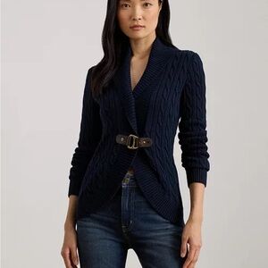 NWT Lauren Ralph Lauren Shawl Collar Cardigan M